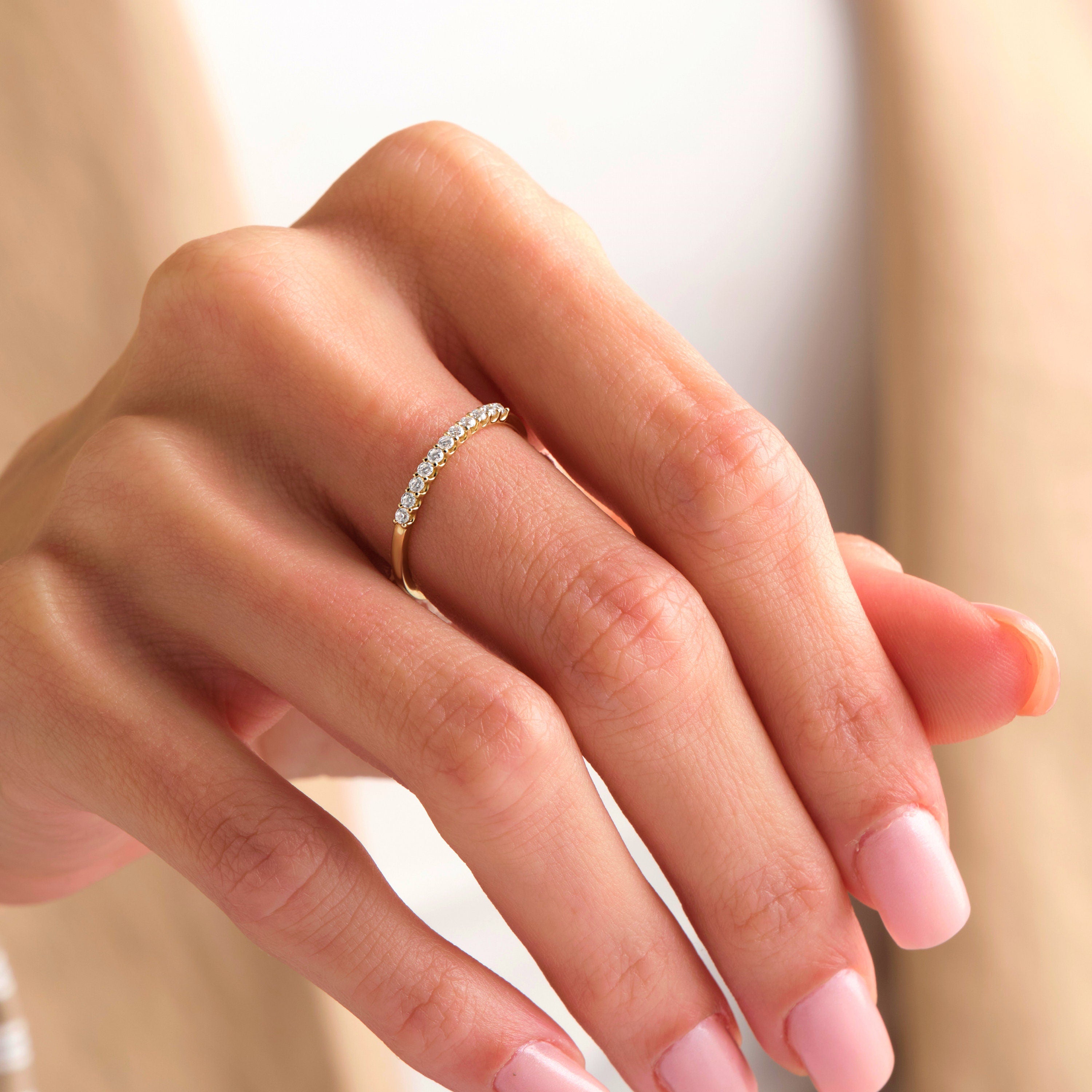 Dainty Diamond Engagement Ring