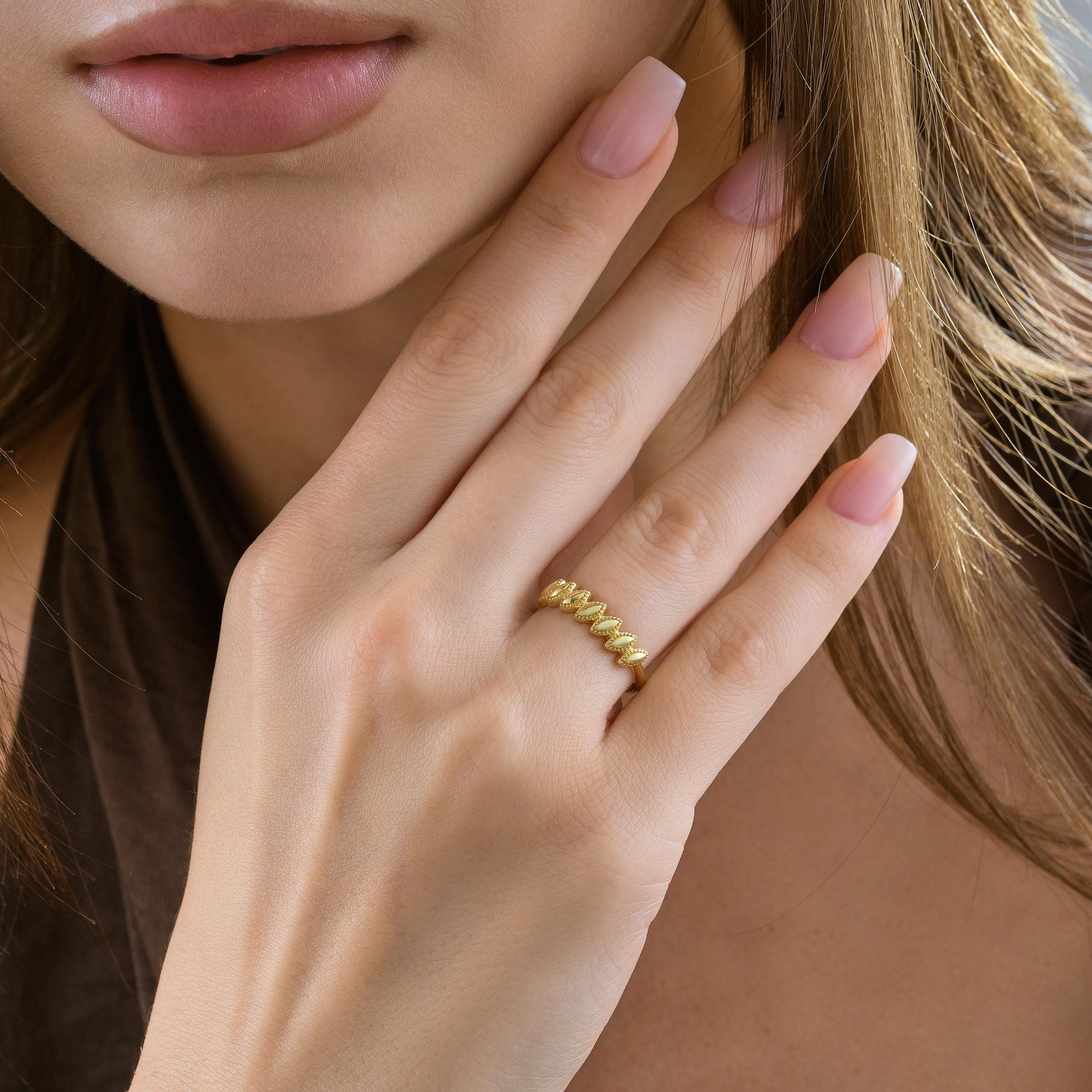 Marquise Gold Ring