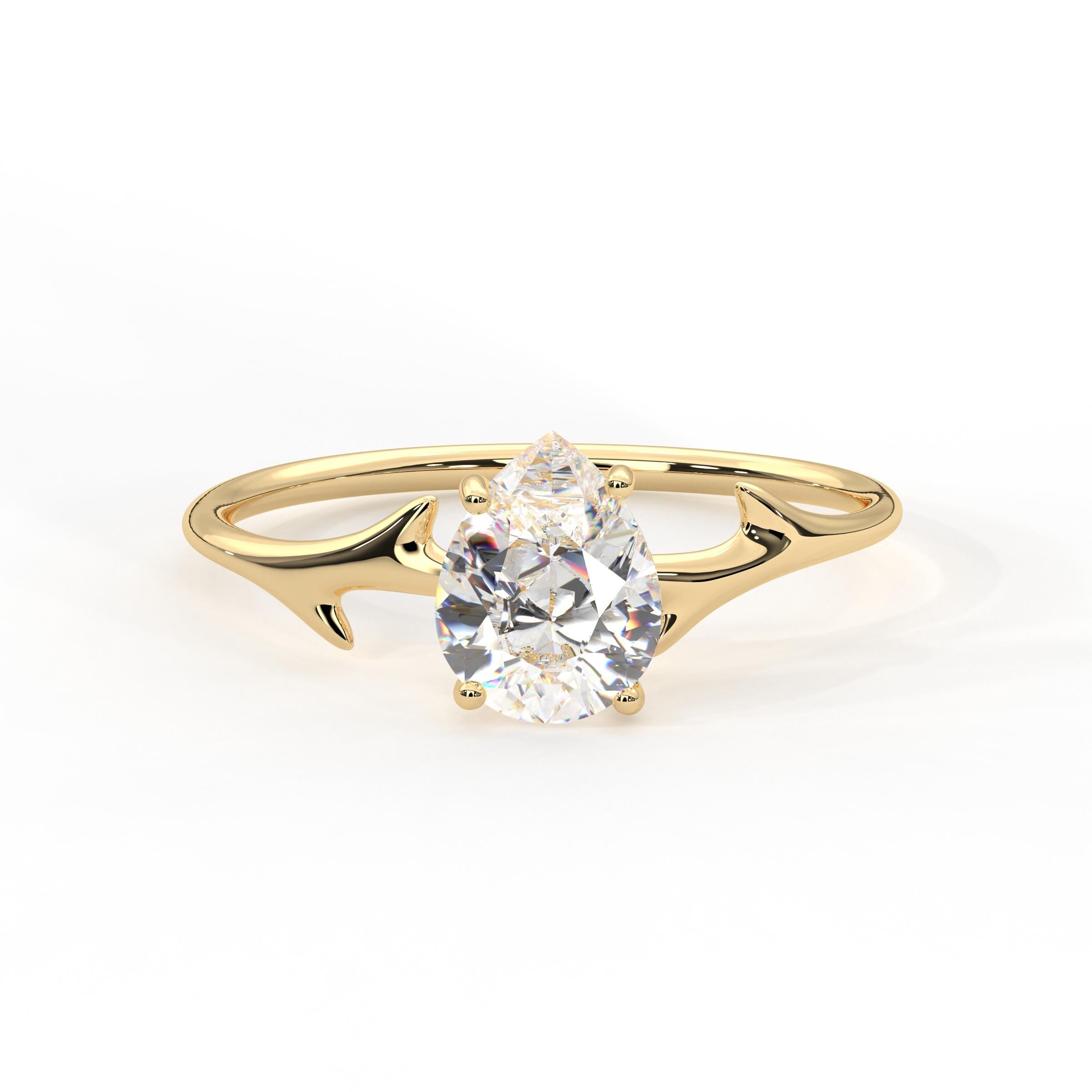 Pear Cut Diamond Ring