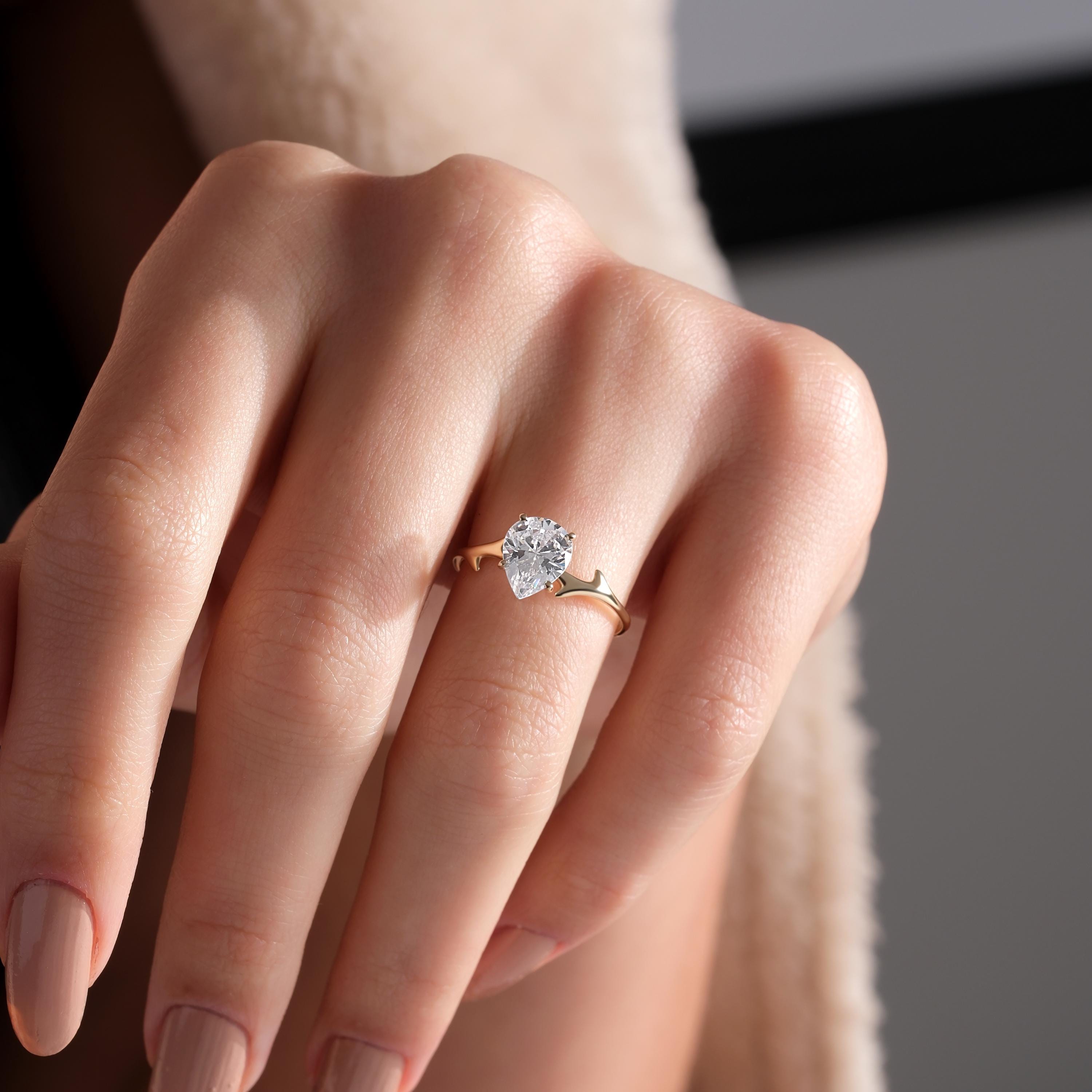 Pear Cut Diamond Ring