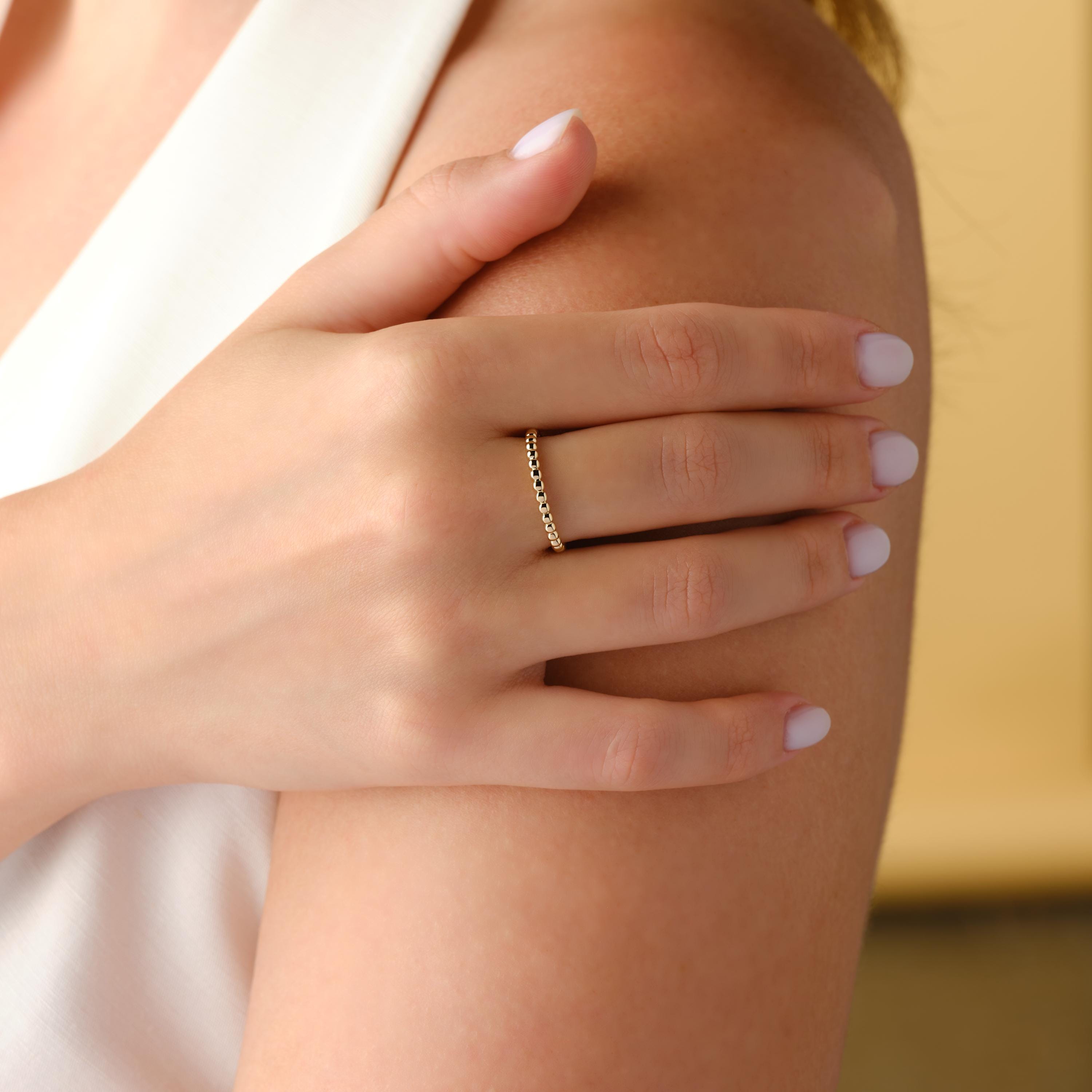 Solid Gold Stackable Wedding Ring