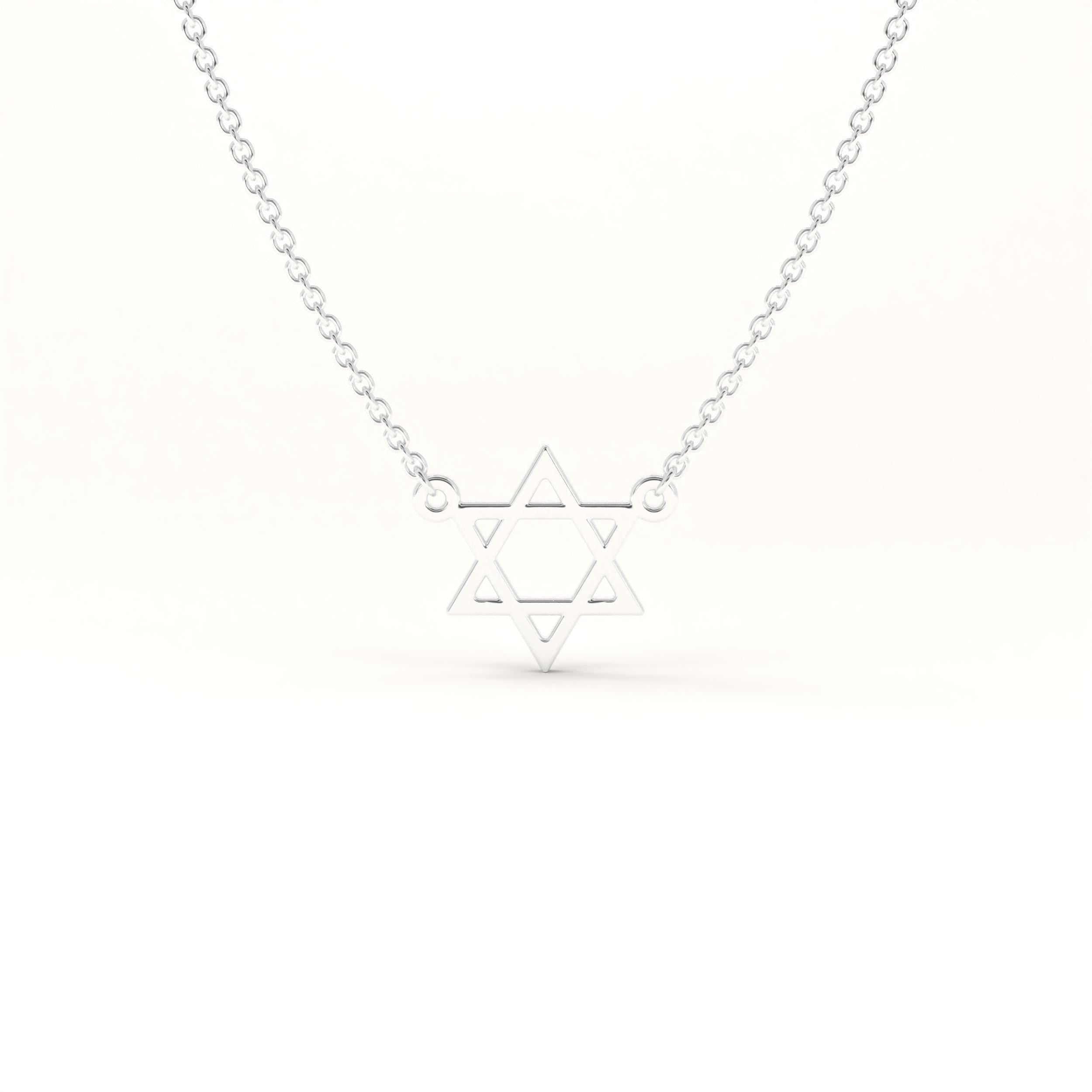 Star of David Necklace Solid Gold Pendant Dainty Jewish Jewelry