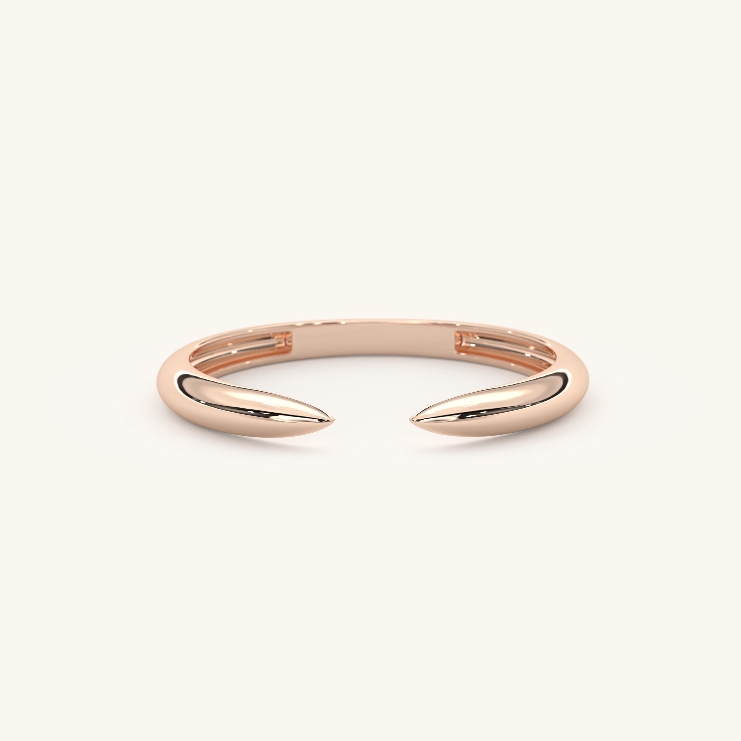 Solid Gold Open Ring Minimalist Claw