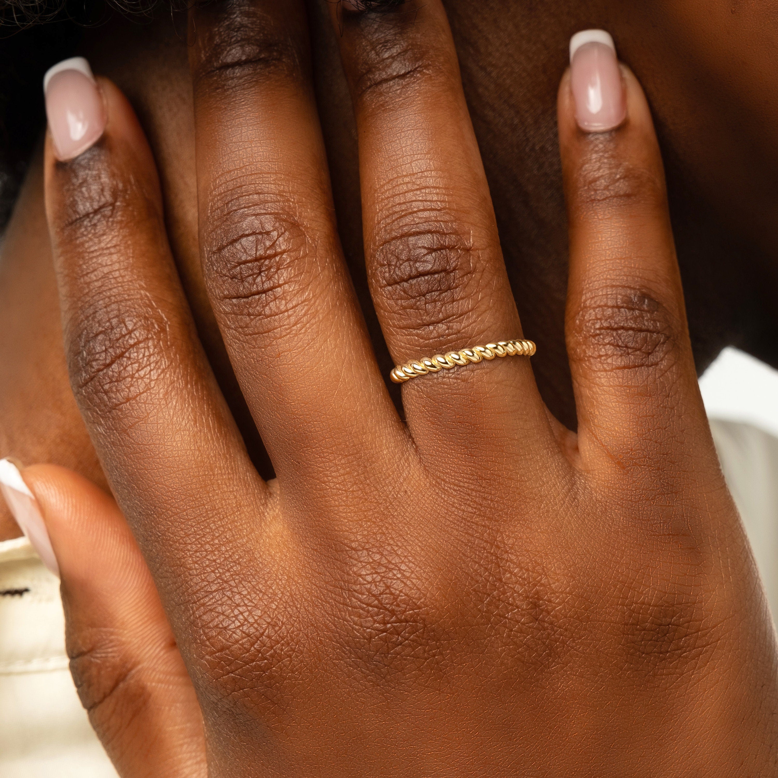 Solid Gold Braided Ring