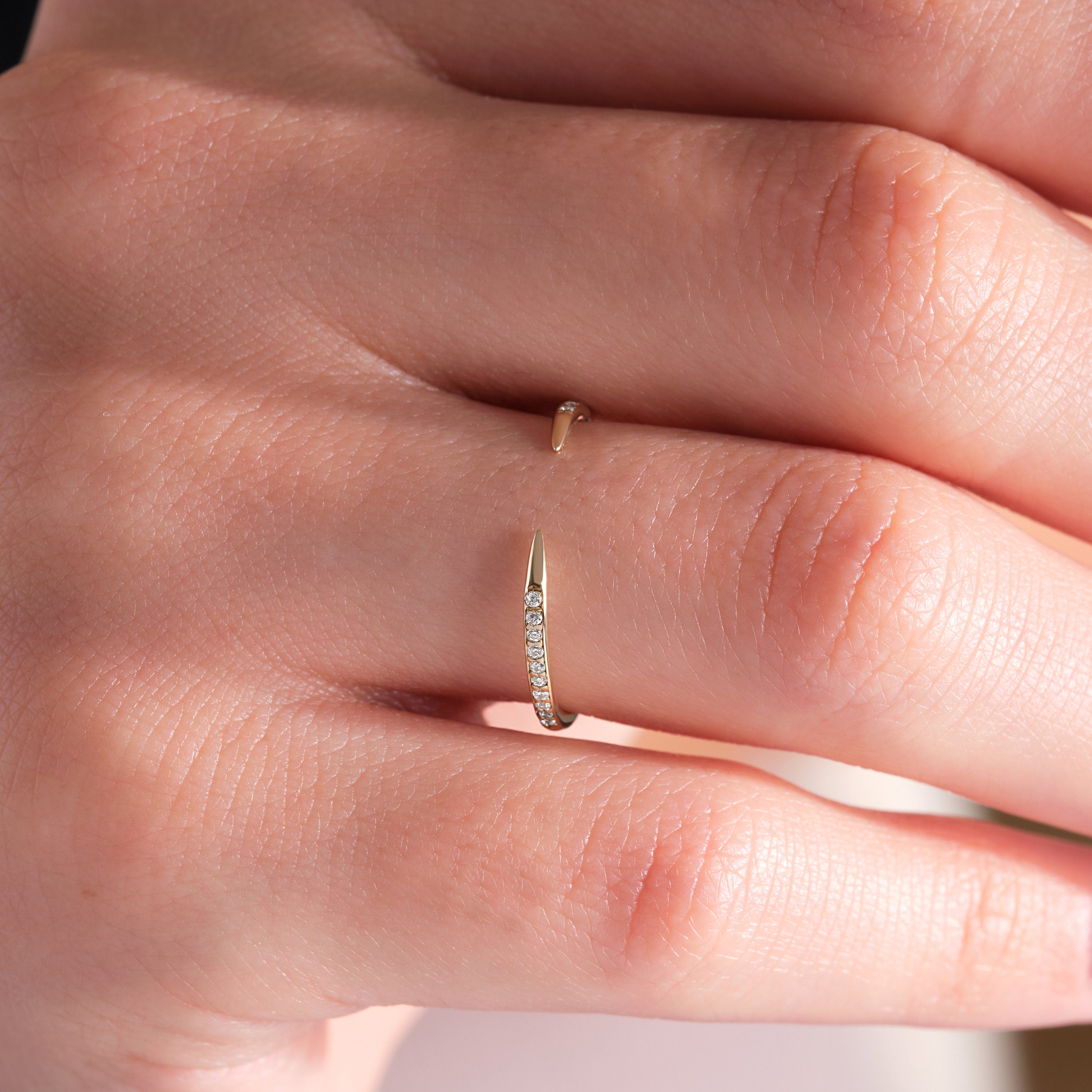 Solid Gold Open Claw Ring