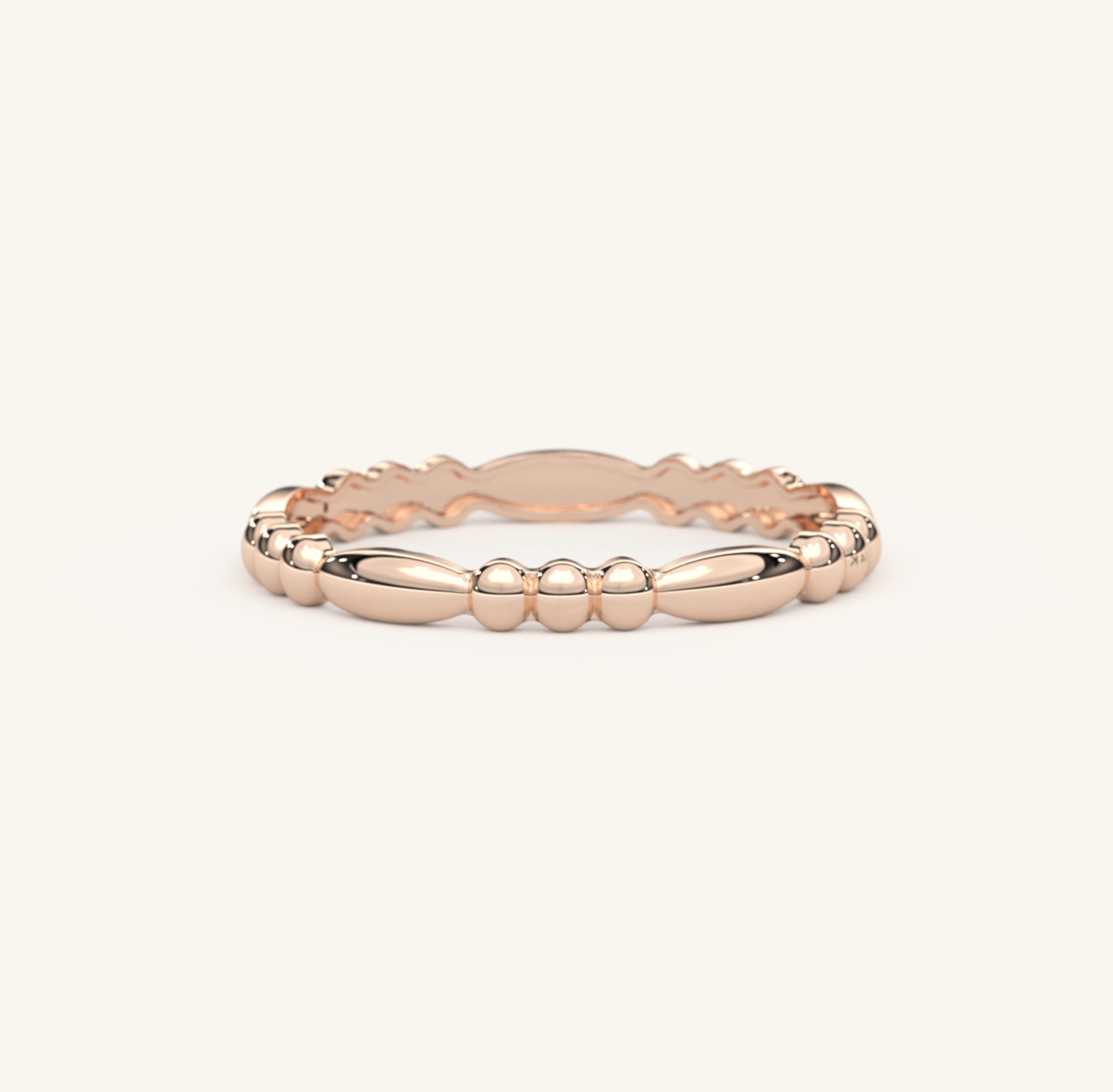 Solid Gold Marquise Wedding Ring
