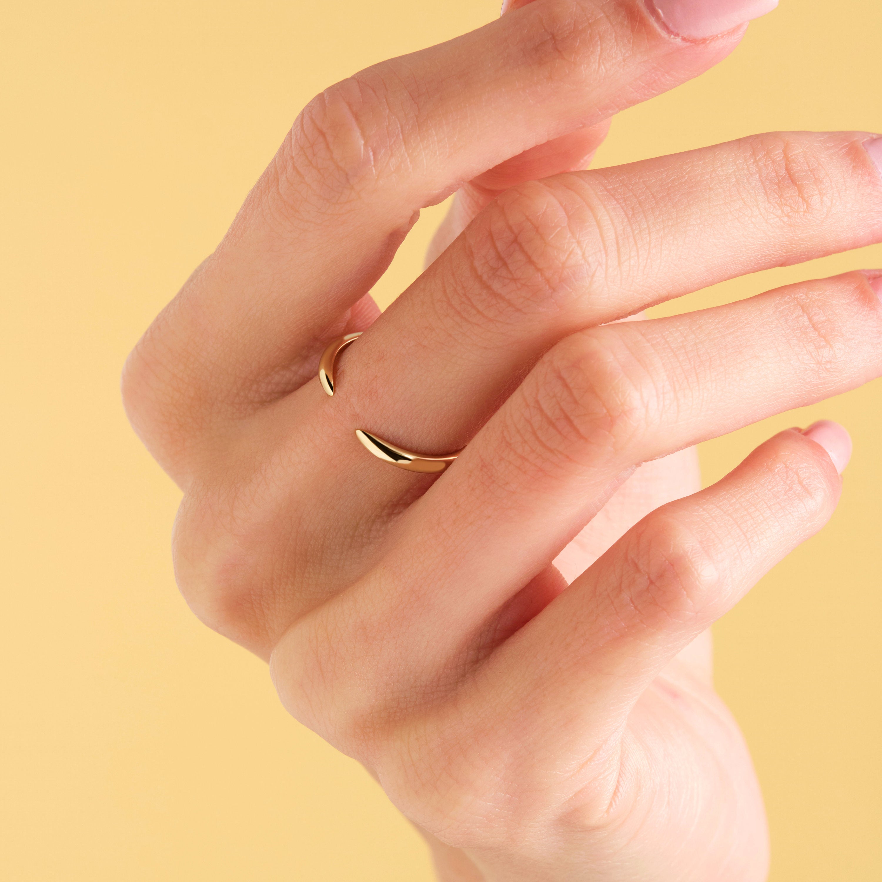 Solid Gold Open Claw Ring