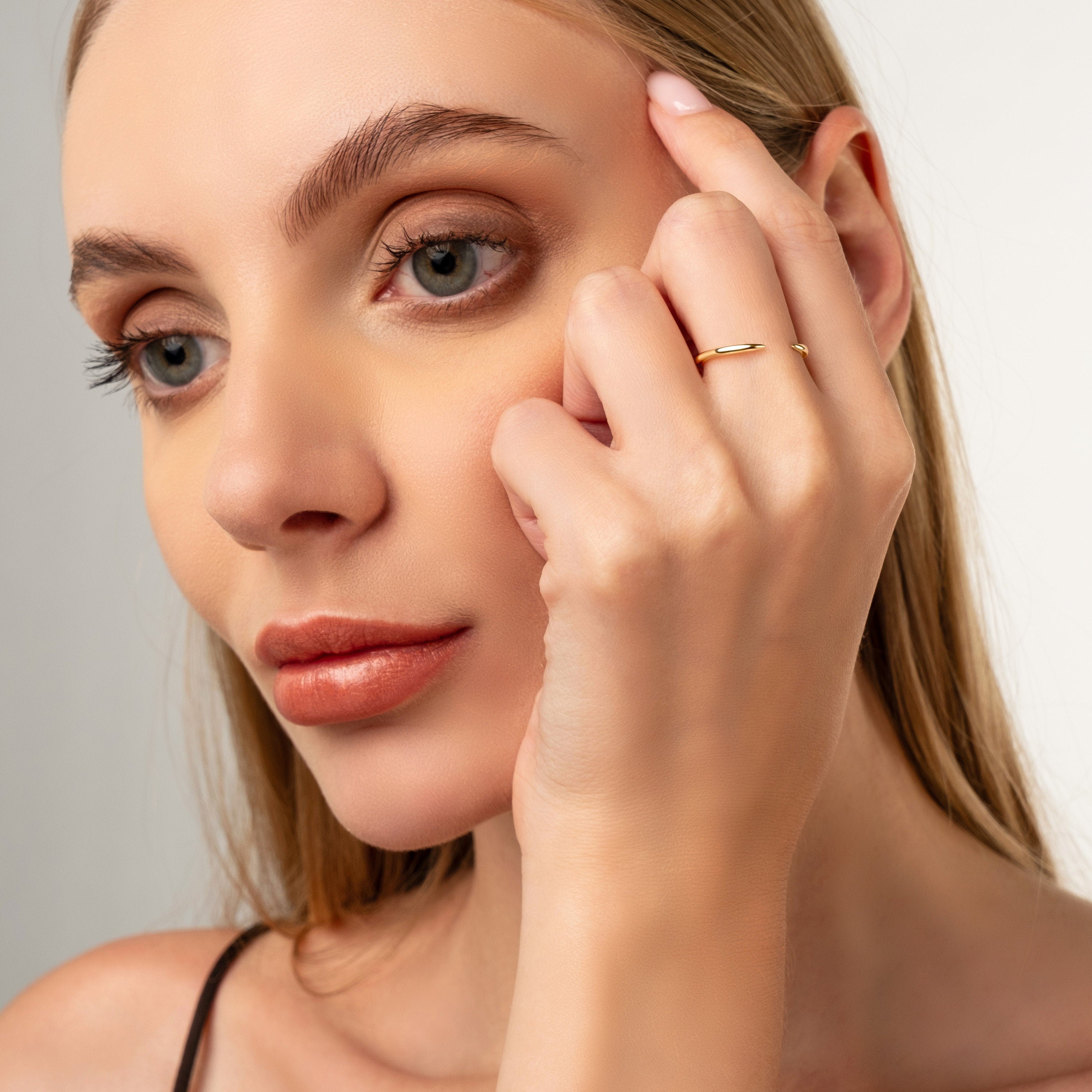 Solid Gold Open Ring