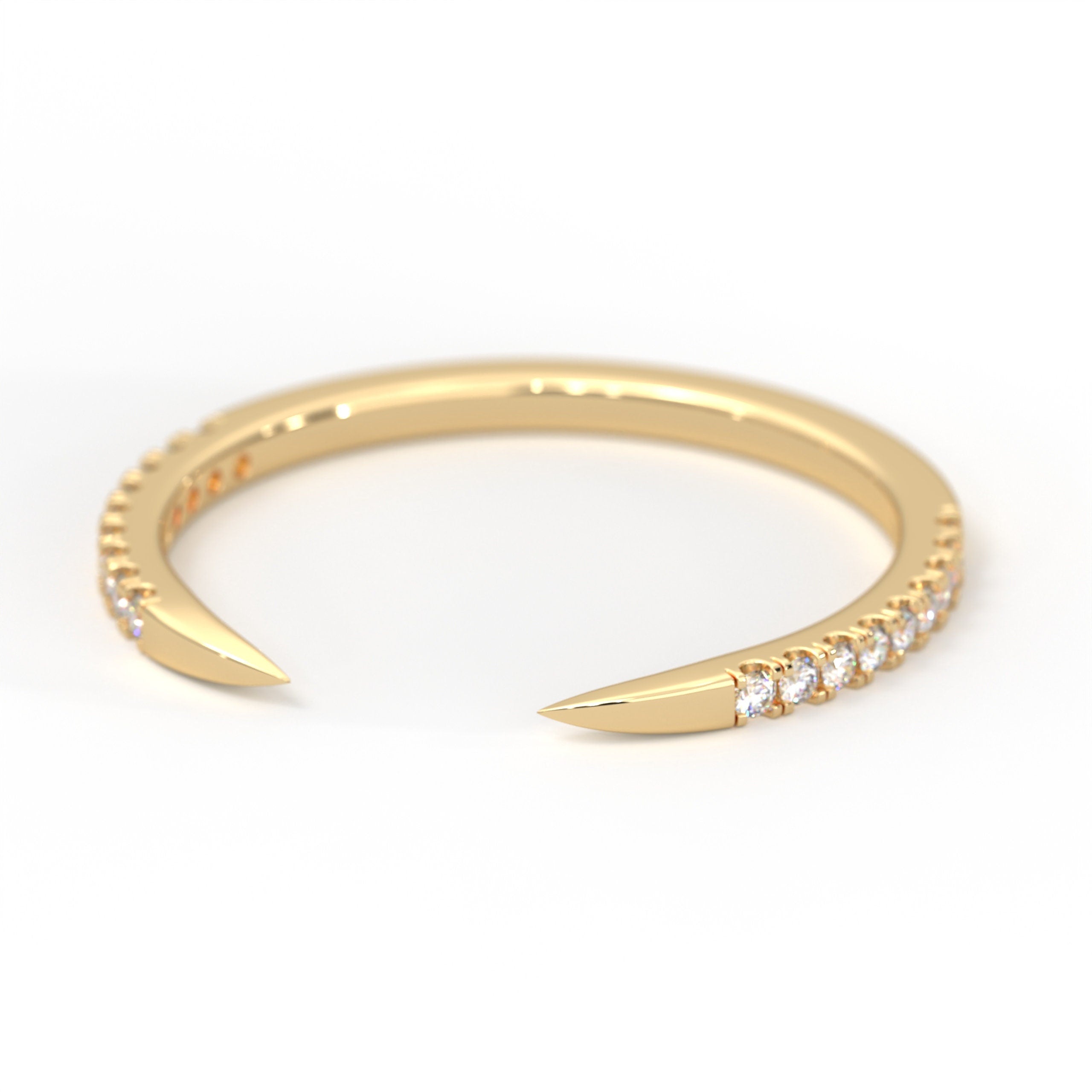 Solid Gold Open Claw Ring