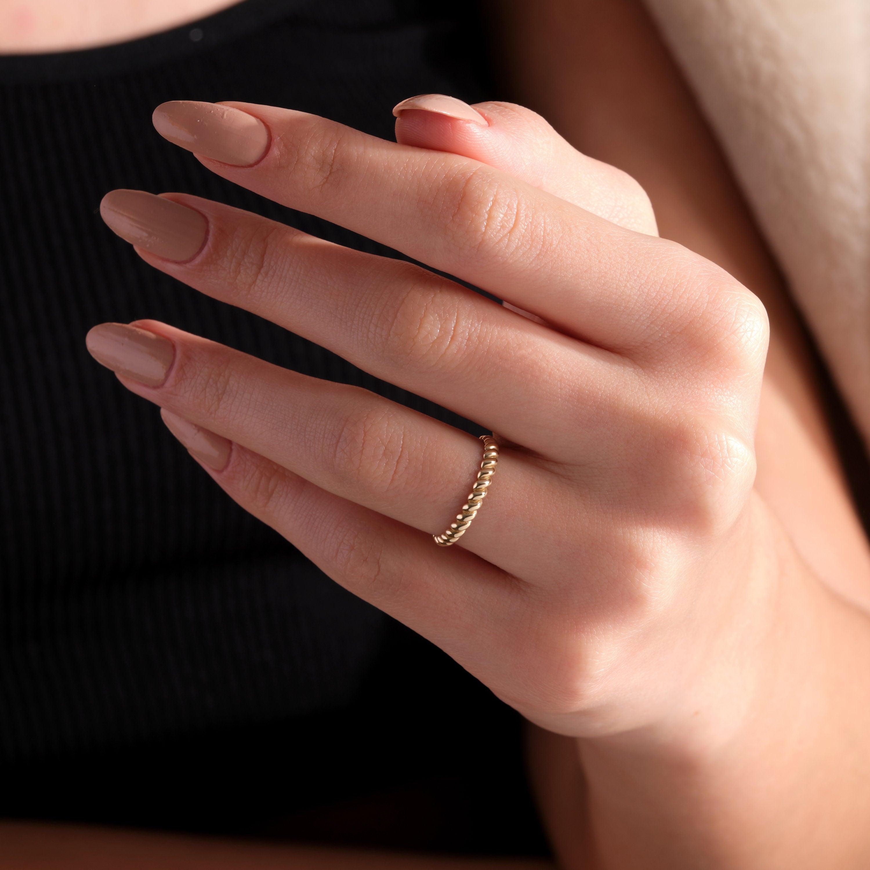 Solid Gold Braided Ring