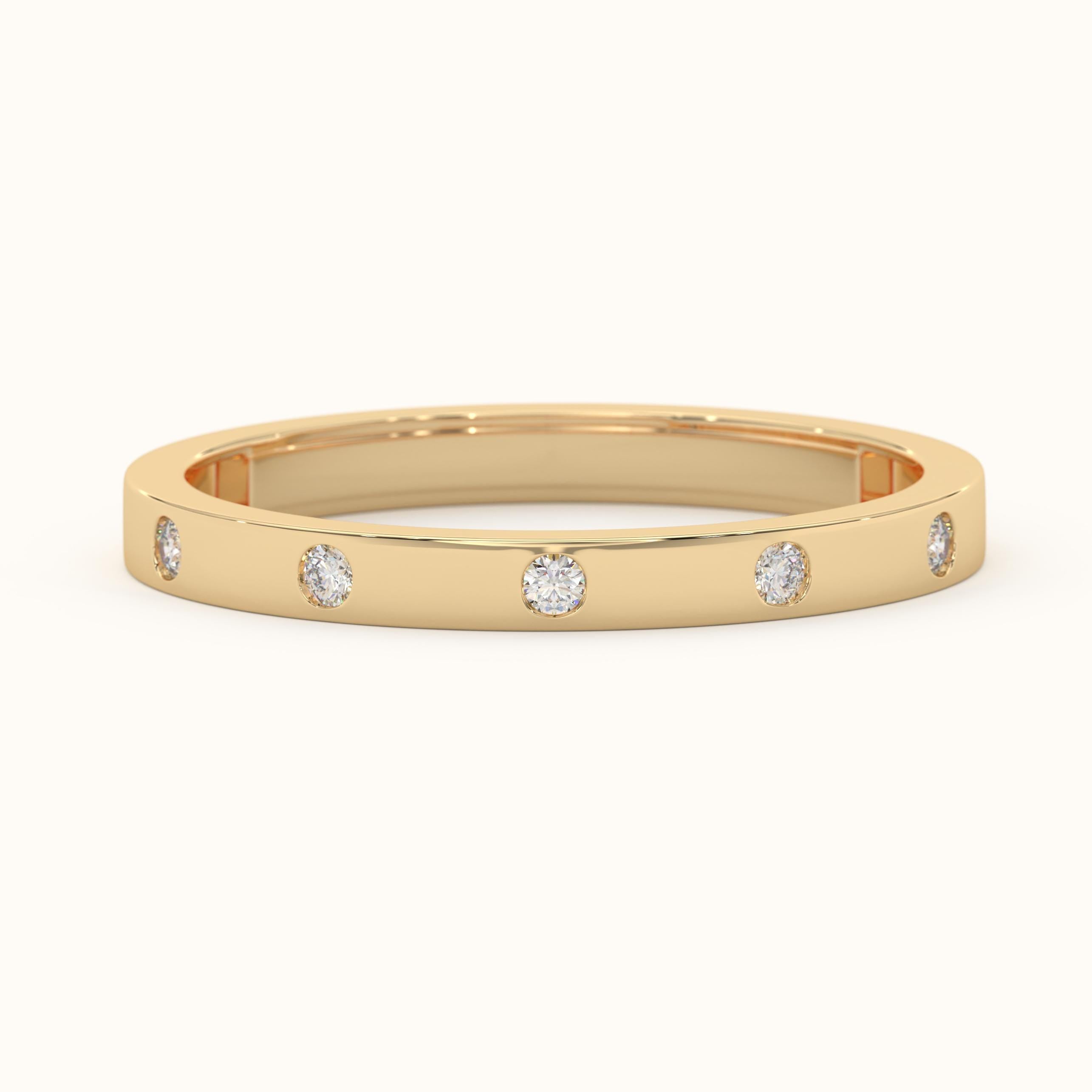 Solid Gold Diamond Band