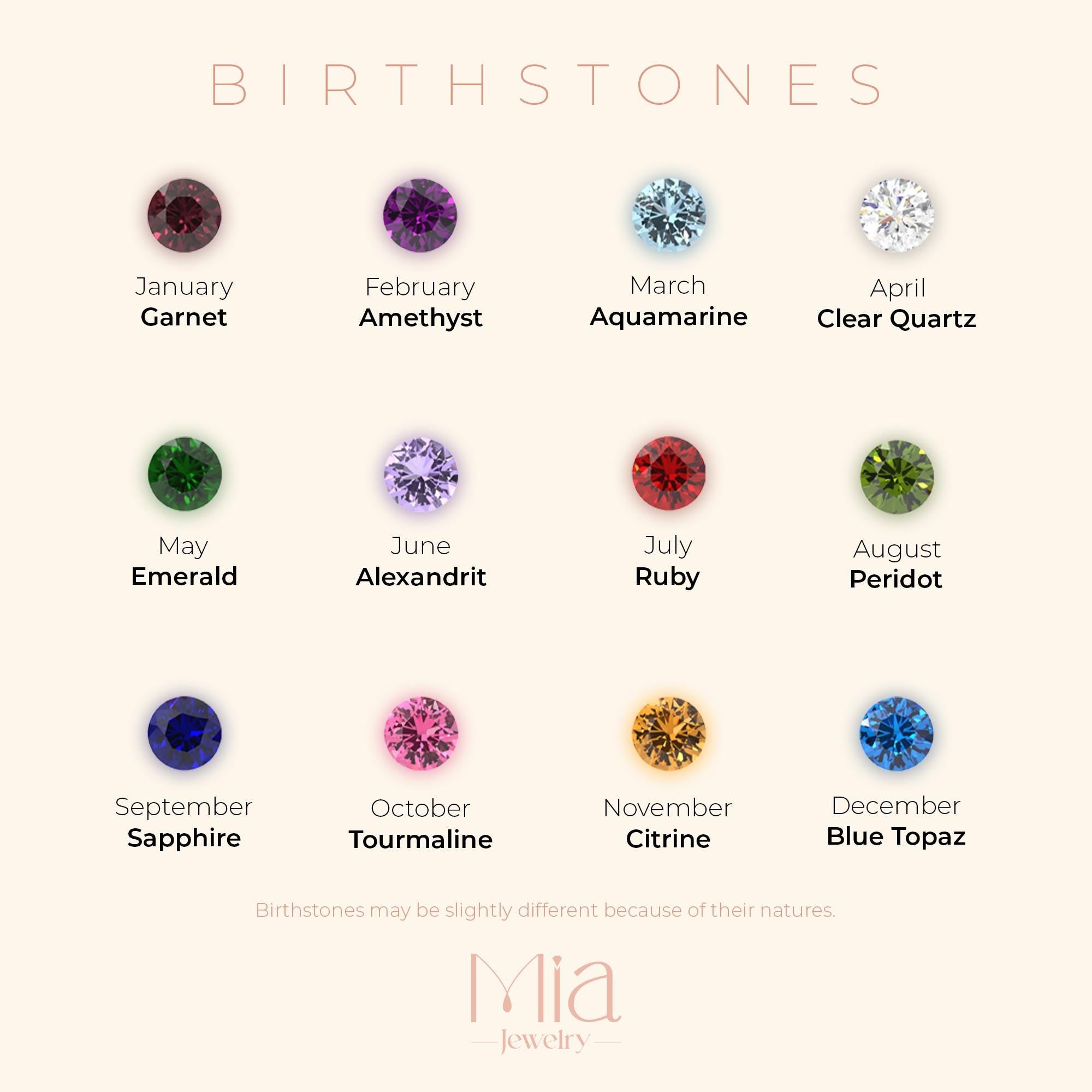 Solid Gold Birthstone Ring