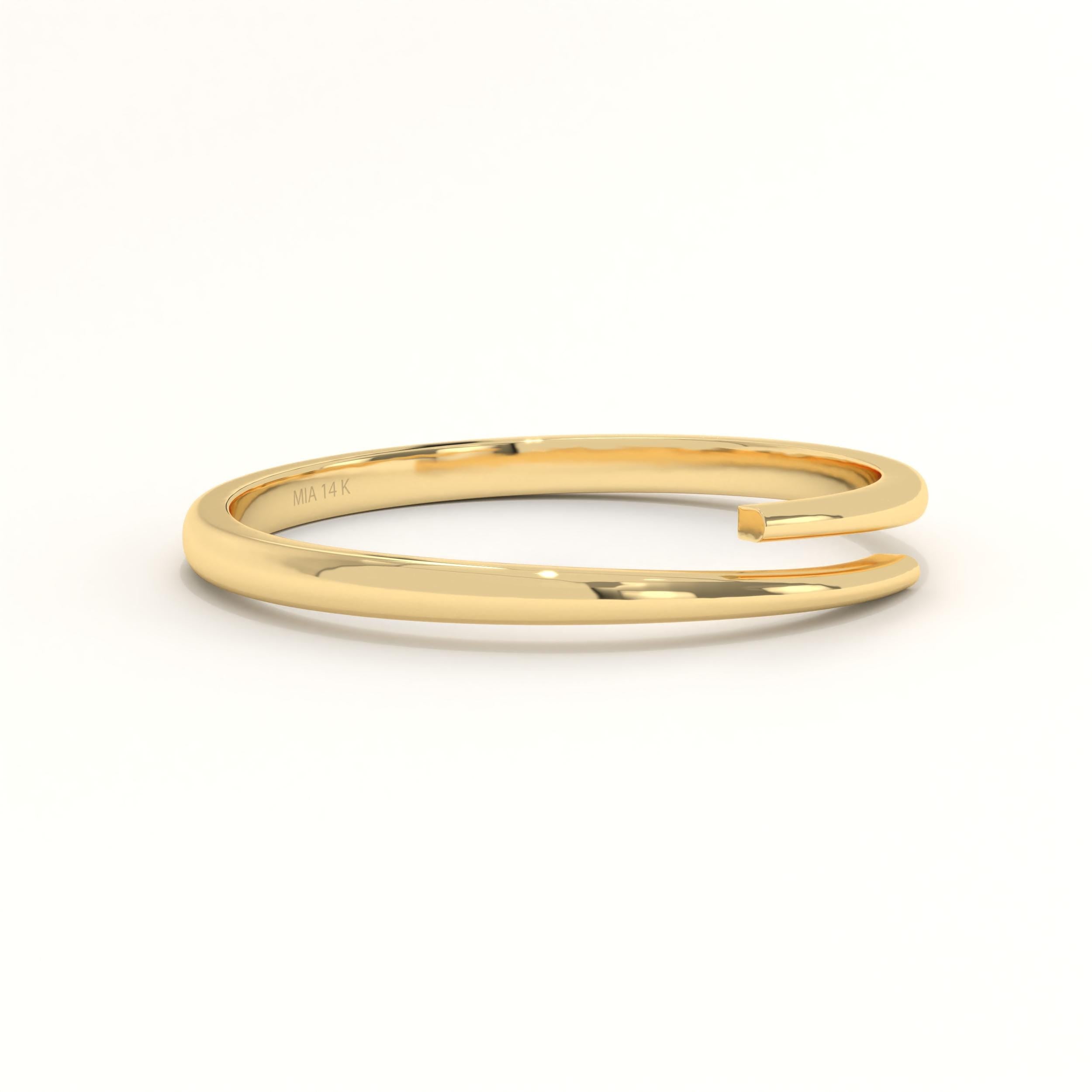14k Gold Wrap Ring Minimalist Spiral Band