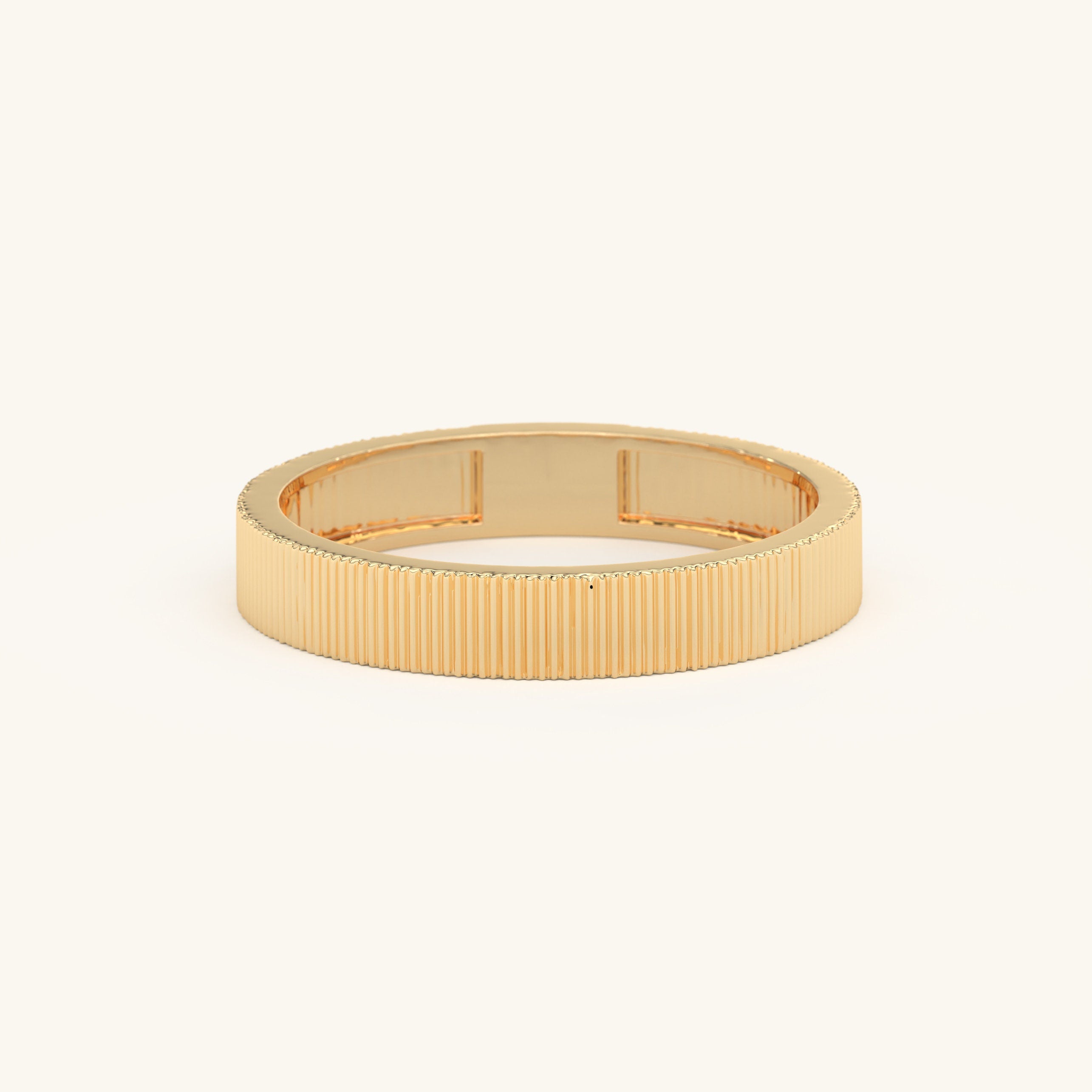 14k Gold Wedding Band Classic Fluted Ring