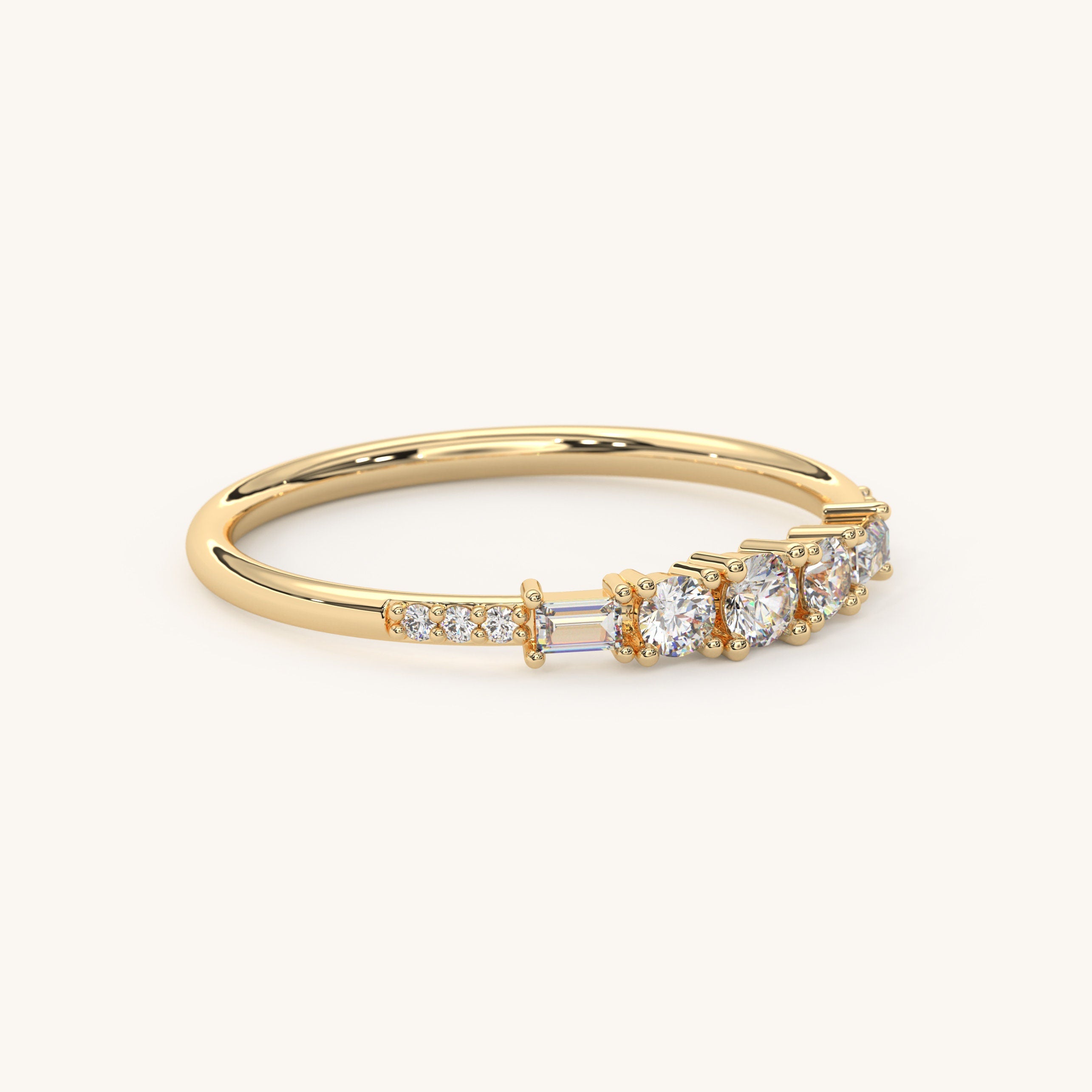 18K Gold Stacking Ring Thin Band Engagement