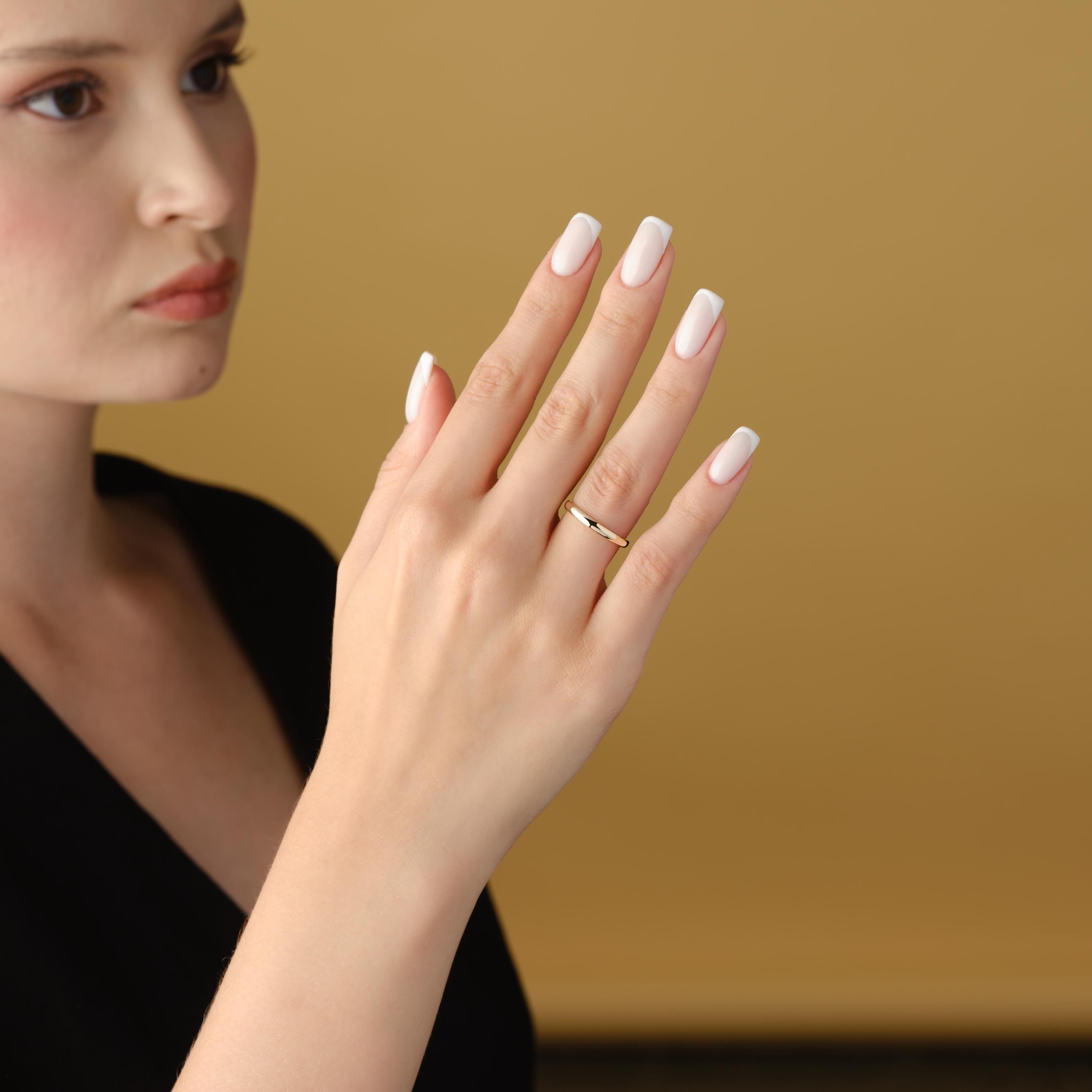 Solid Gold Wedding Band Comfort Fit Unisex Ring