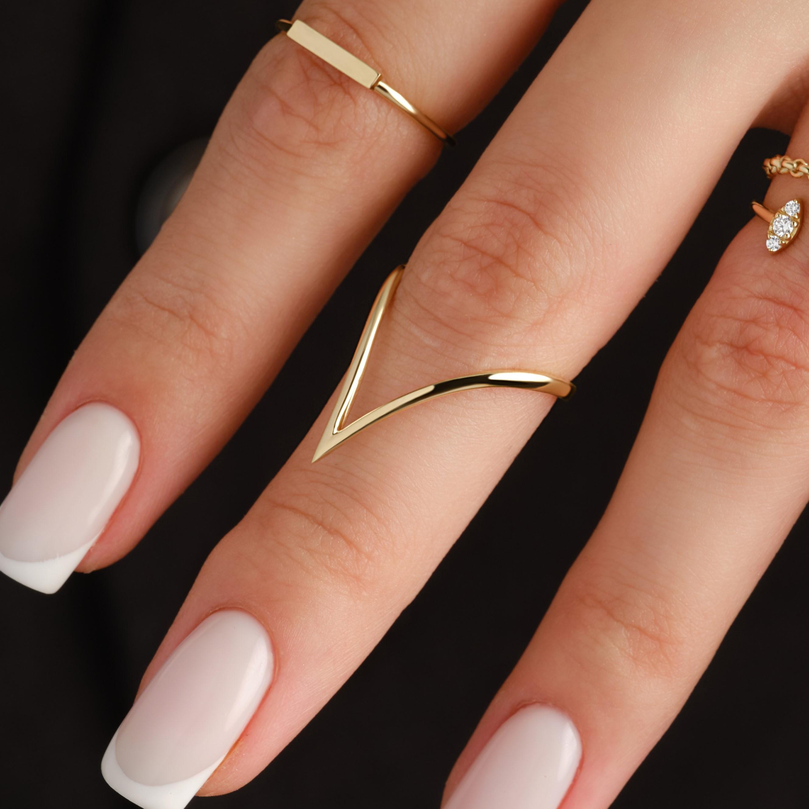 Modern Gold Stacking Rings for Women