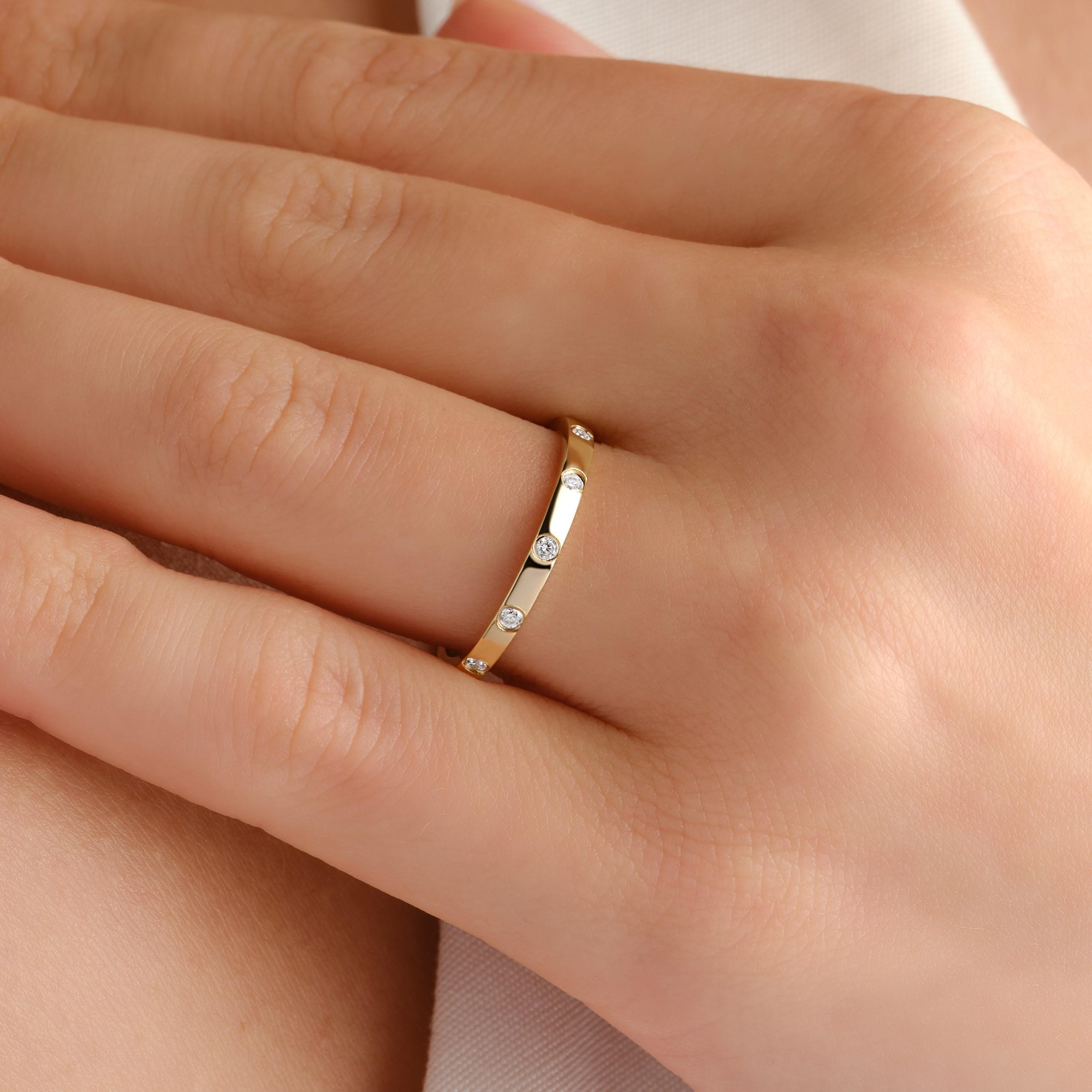 Solid Gold Diamond Band