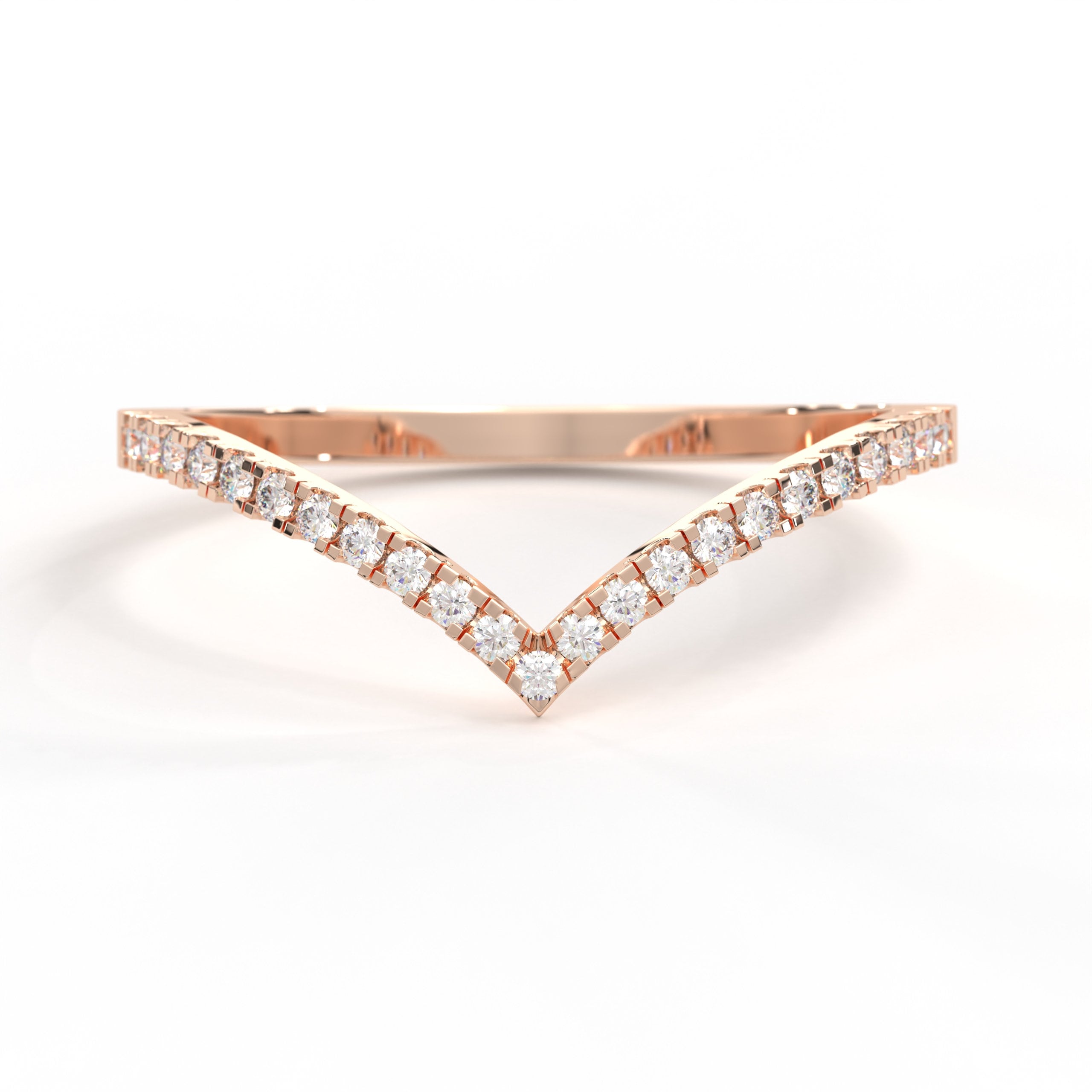 Solid Gold Chevron Ring