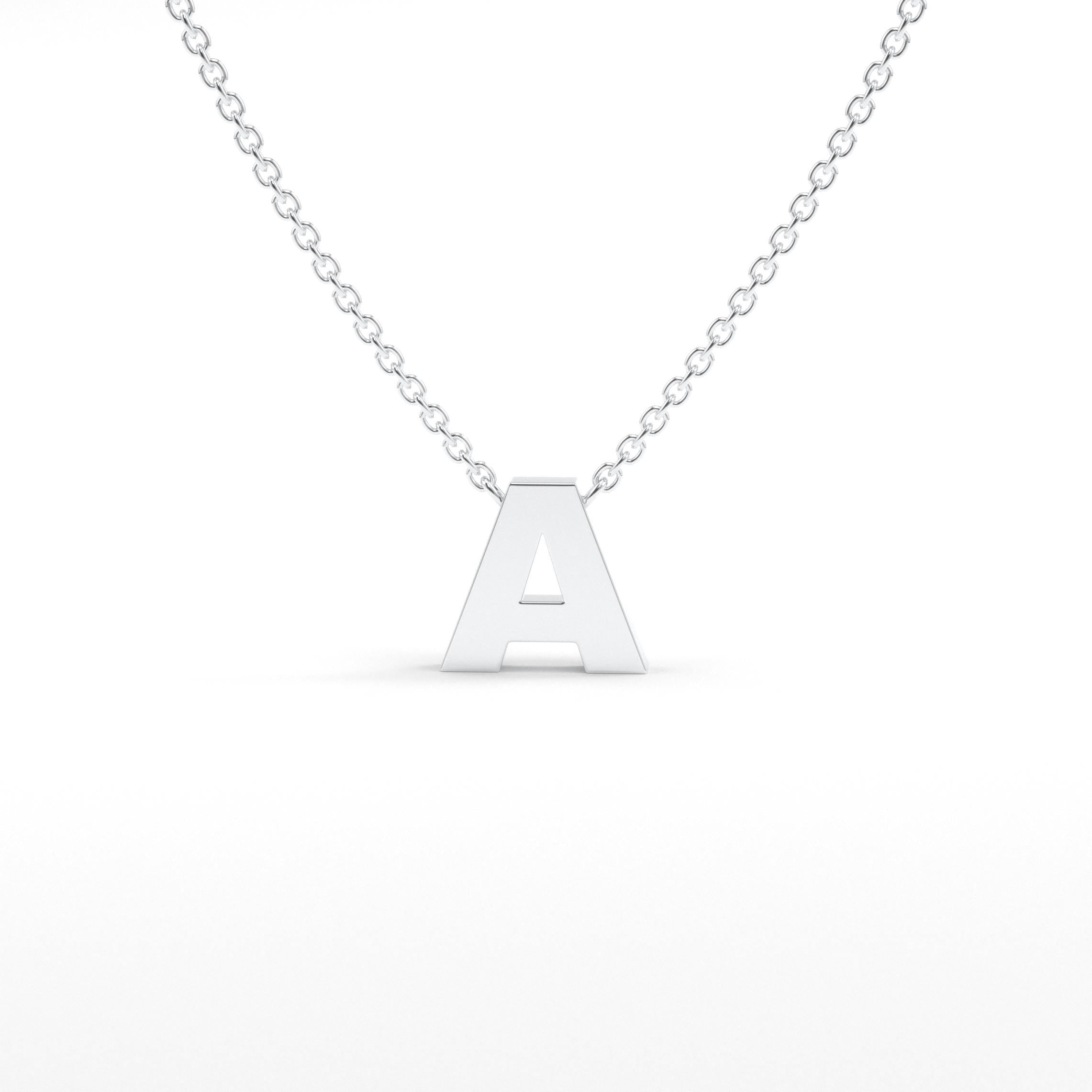 14k Gold Initial Necklace Personalized Pendant