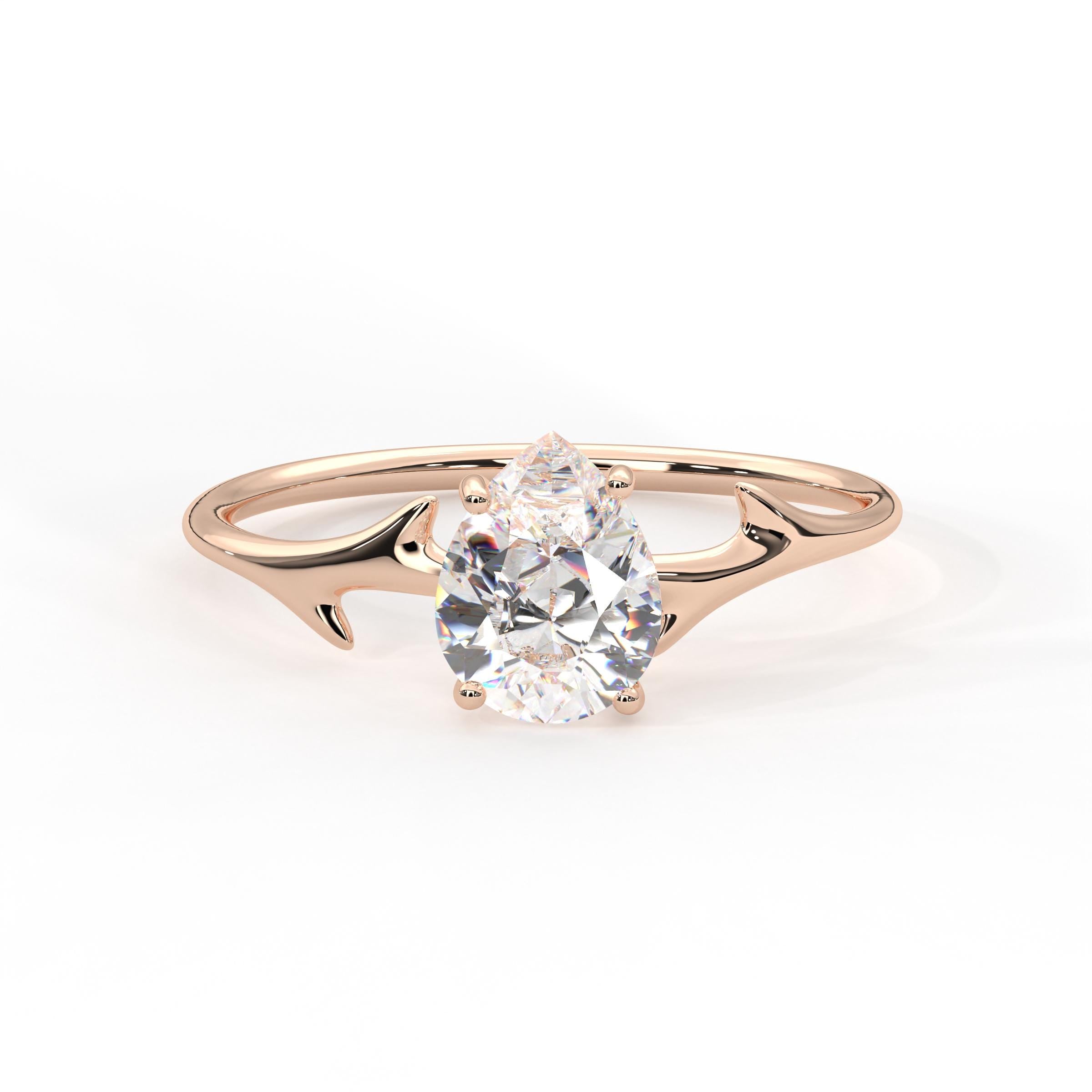 Pear Cut Diamond Ring