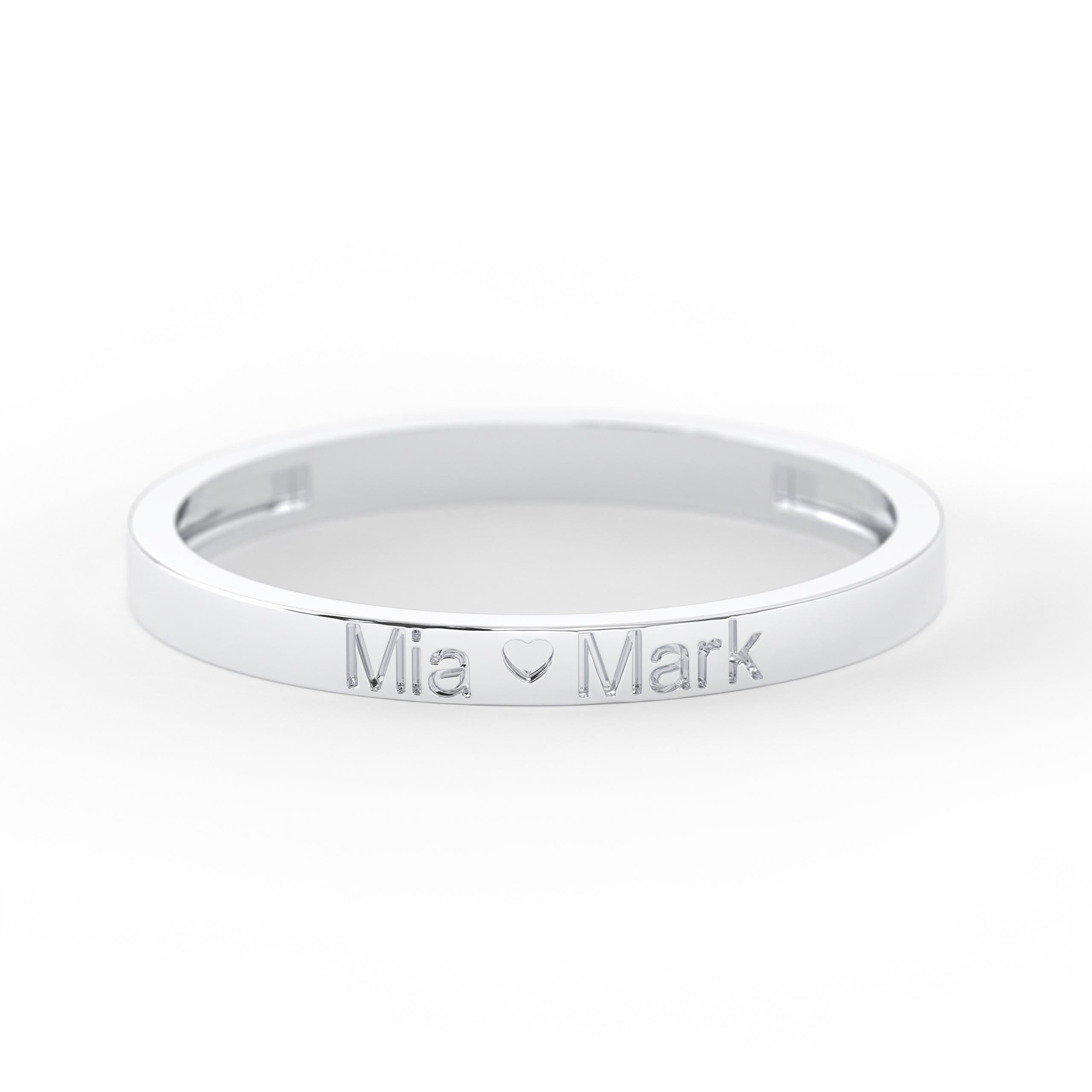 Custom Engraved Gold Ring Personalized Name Band