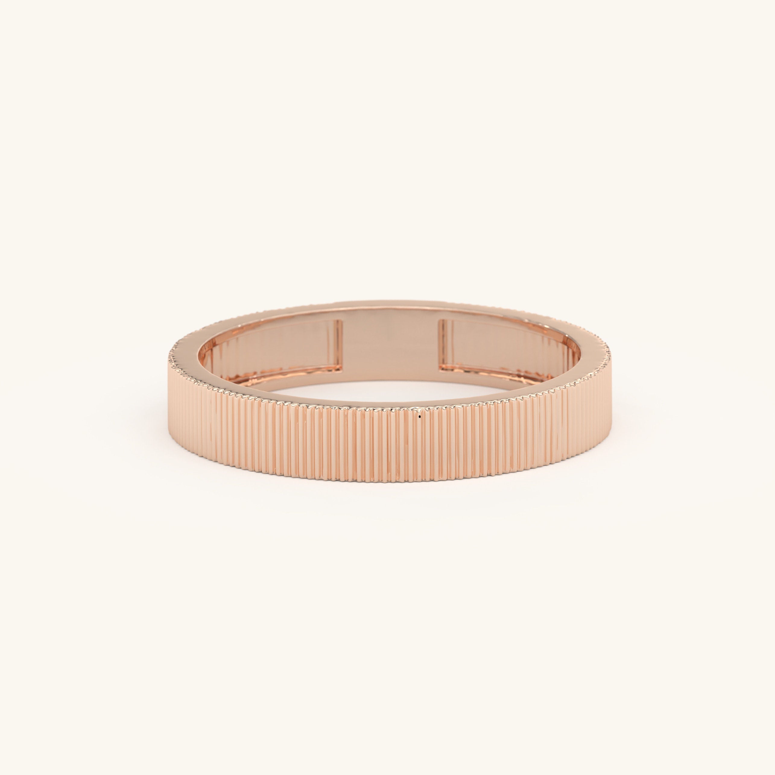 14k Gold Wedding Band Classic Fluted Ring