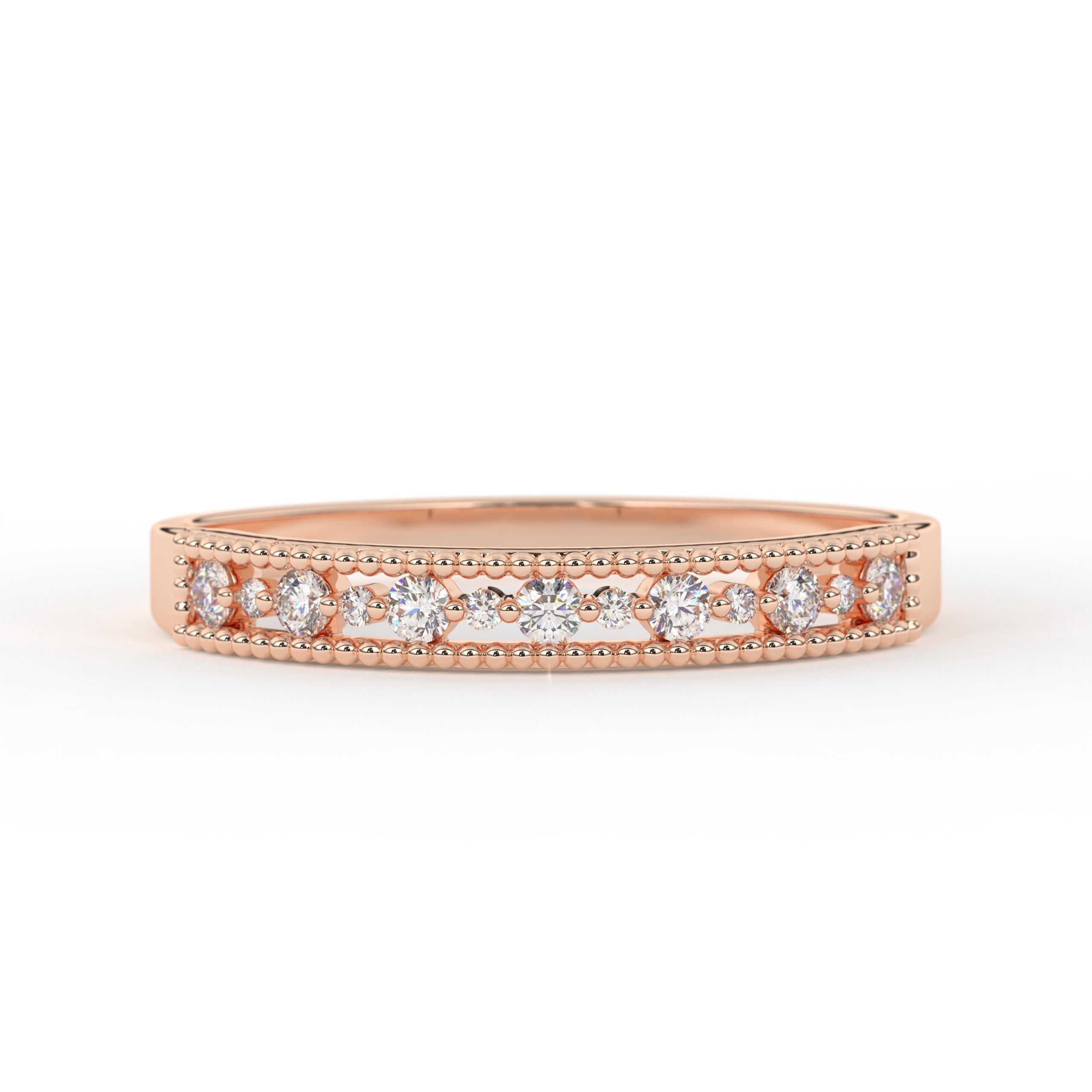 Milgrain Diamond Band