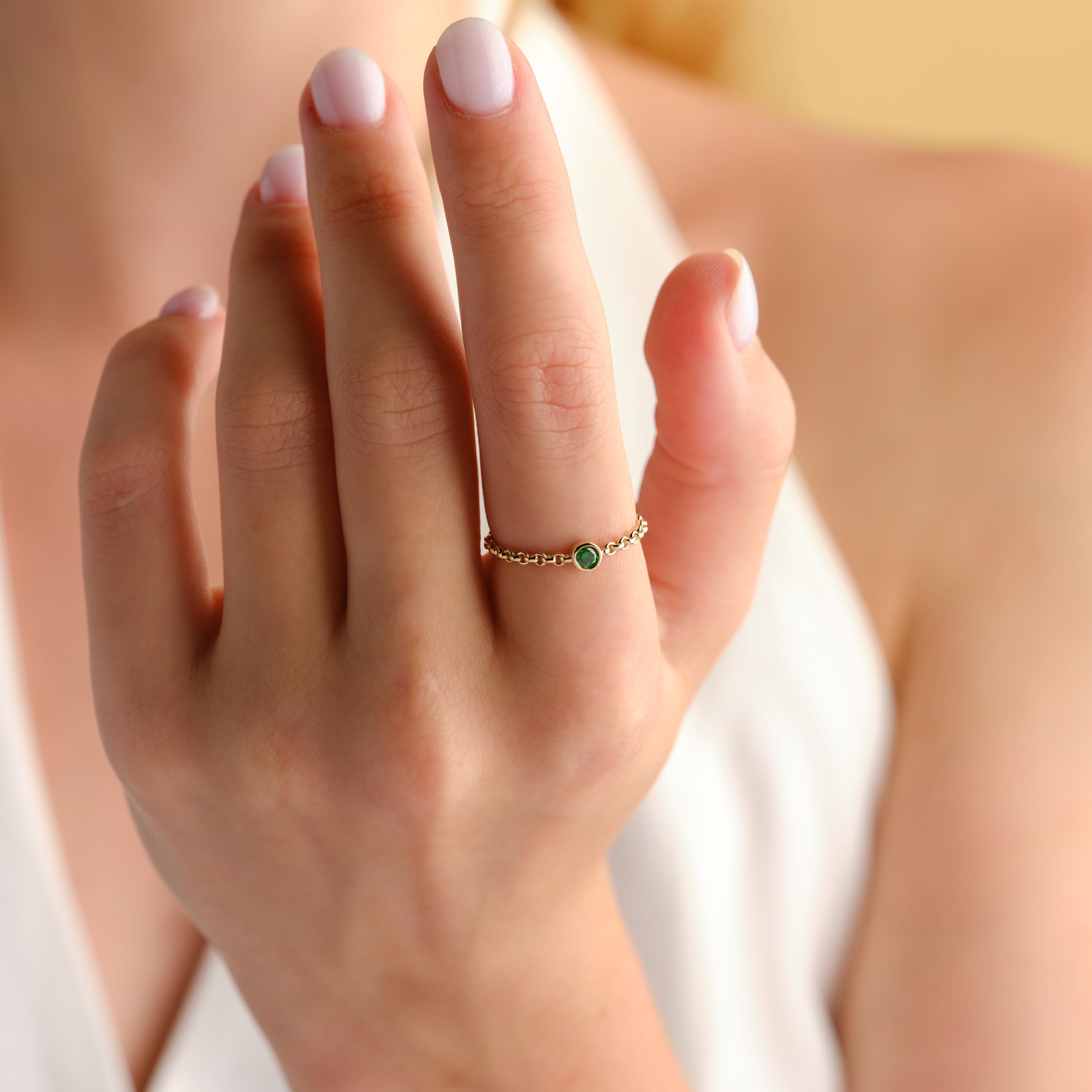 solid gold index finger ring