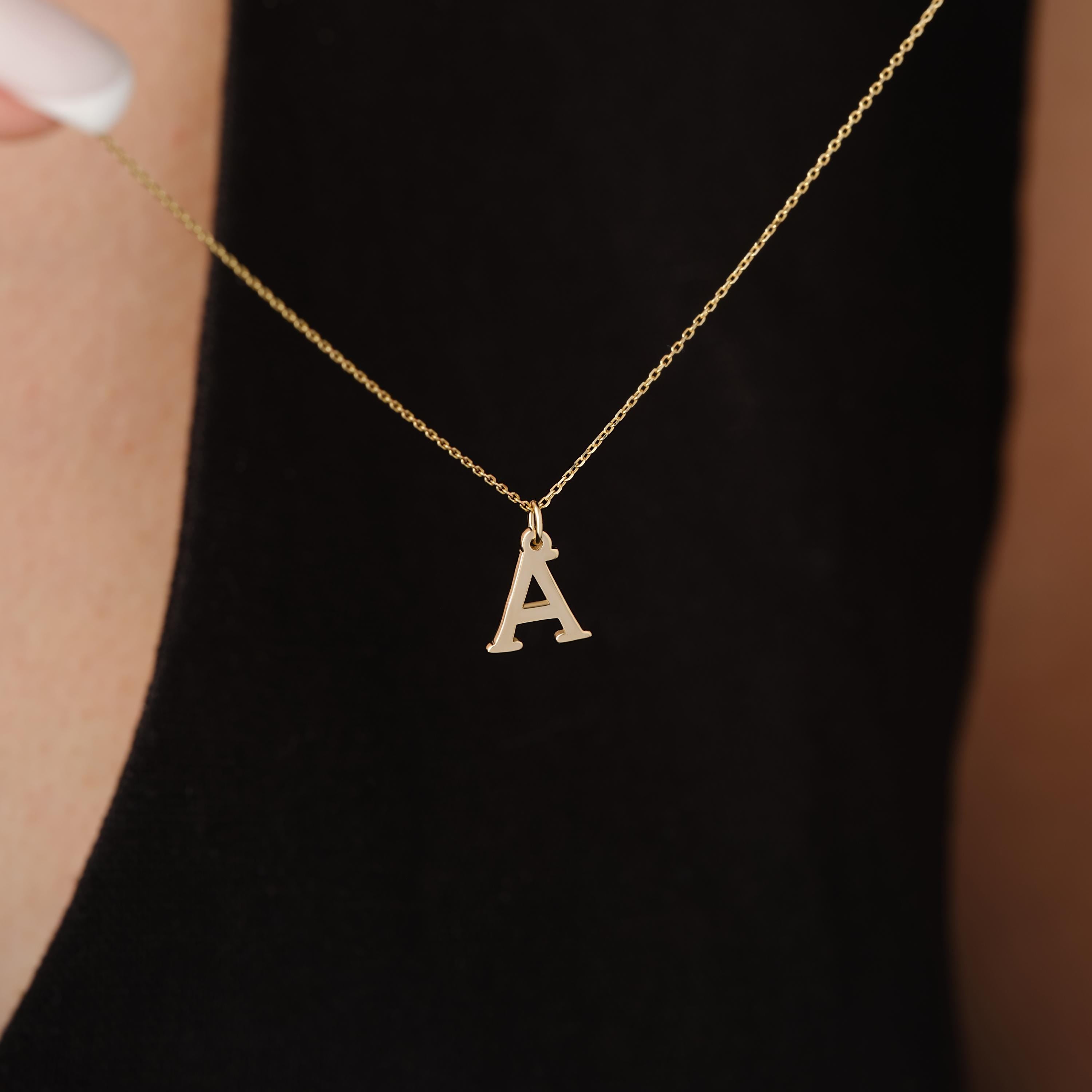 Personalized Gold Letter Necklace