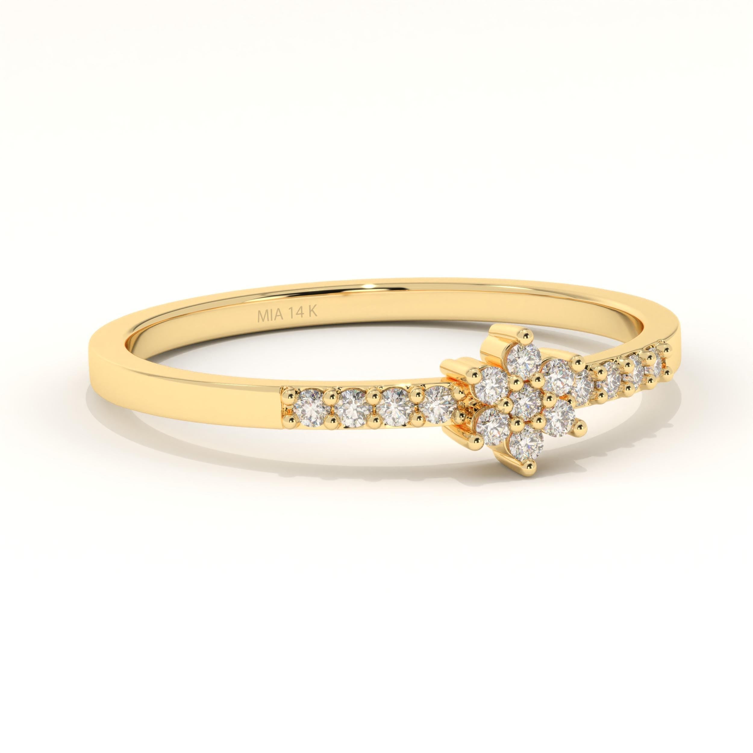 Daisy Solid Gold Ring